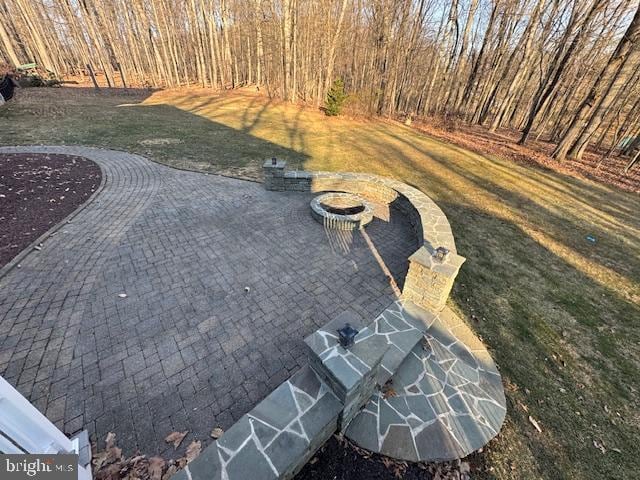 exterior details featuring a fire pit