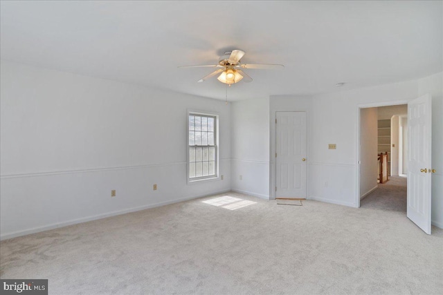 461 Apple Cross Rd, Harpers Ferry, WV 25425 - empty room with ceiling fan, light carpet, and baseboards