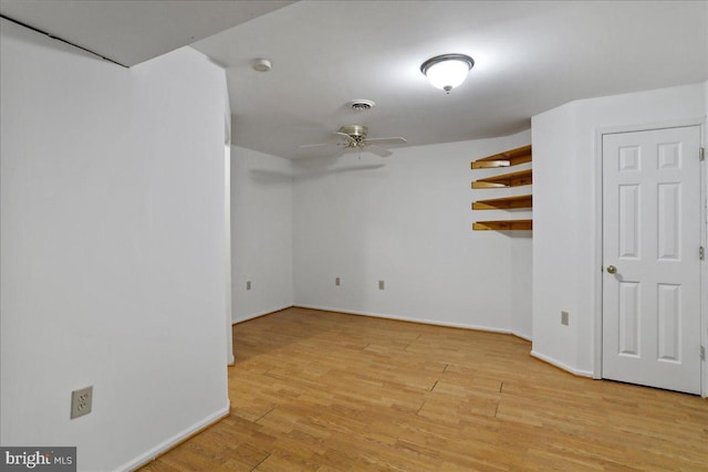 461 Apple Cross Rd, Harpers Ferry, WV 25425 - unfurnished room featuring baseboards, a ceiling fan, visible vents, and light wood-type flooring