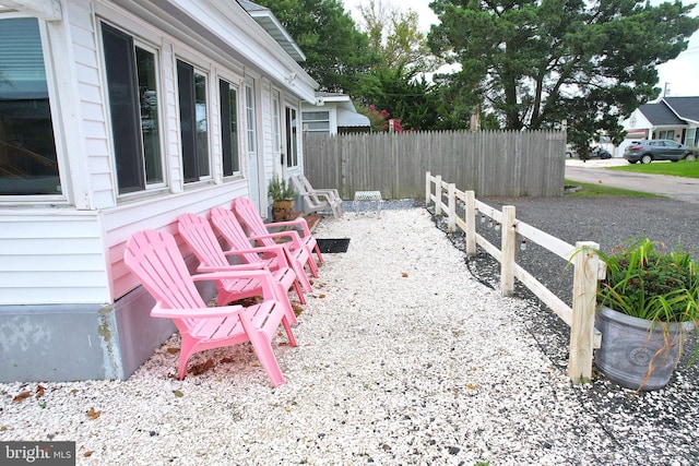 view of patio with fence