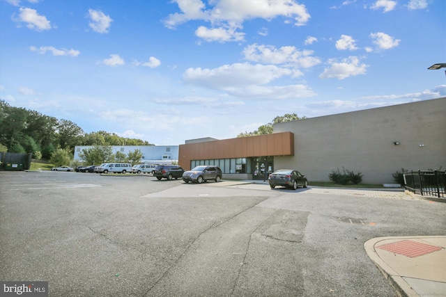 view of uncovered parking lot