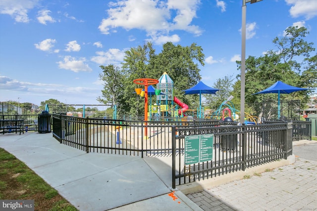 community playground featuring fence