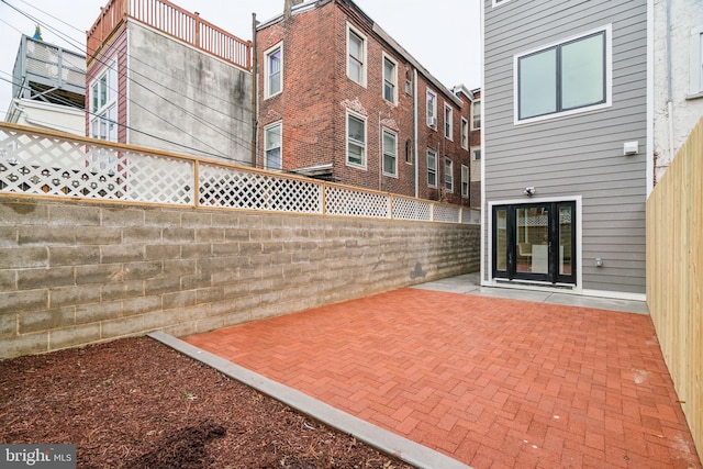 view of patio with fence