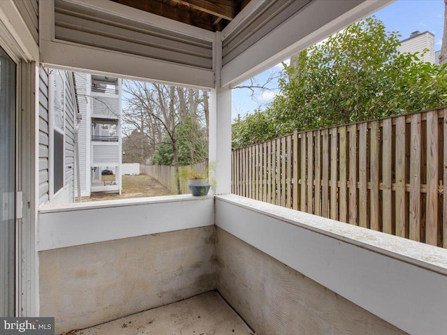 view of balcony