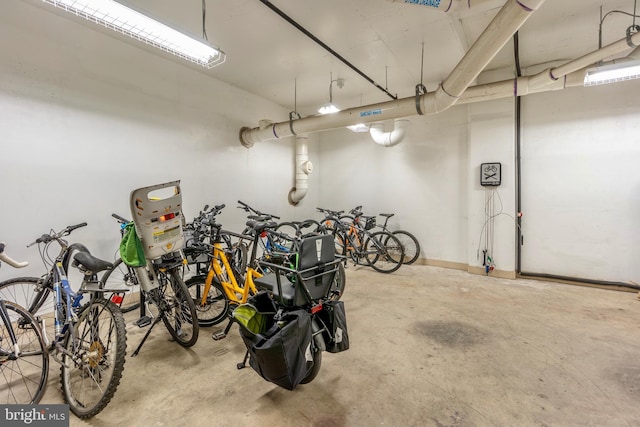 garage featuring bike storage