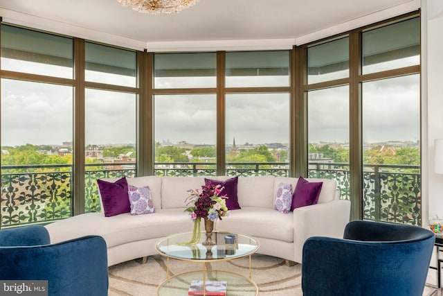 view of sunroom / solarium