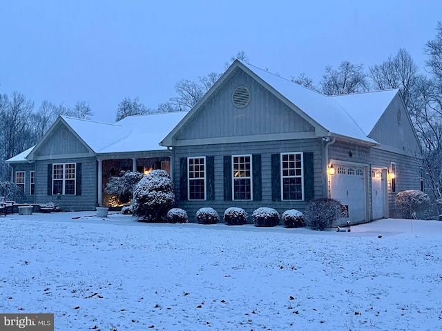 view of front of home featuring a garage