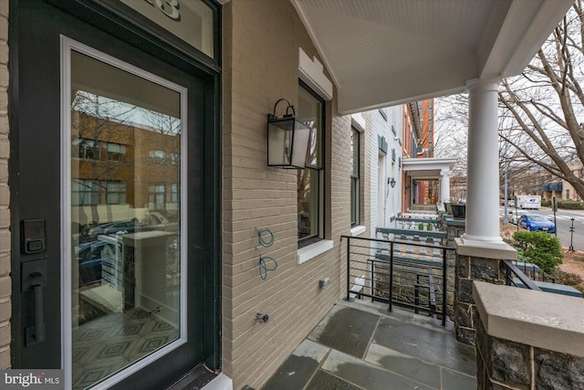 exterior space with covered porch