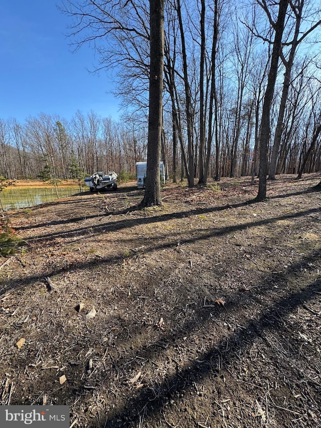 view of yard with a rural view