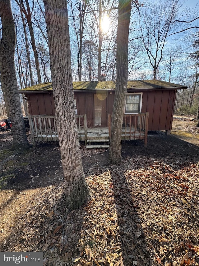 view of front of property with board and batten siding