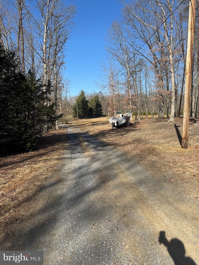 view of road