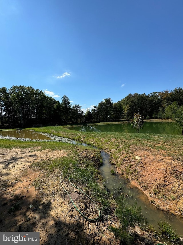 view of yard featuring a water view