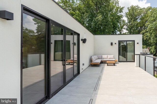 exterior space featuring outdoor lounge area