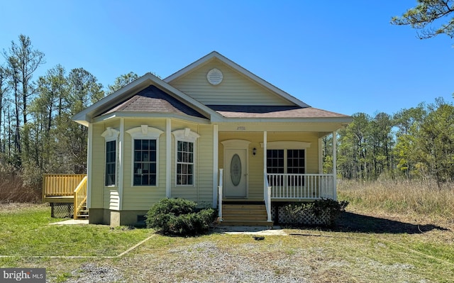 bungalow-style home featuring a porch