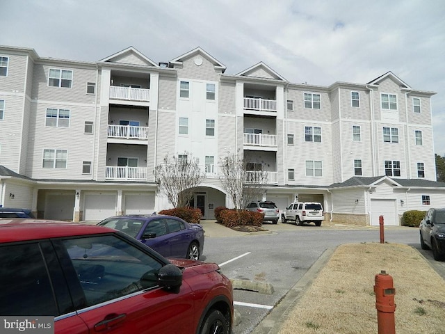 view of building exterior featuring an attached garage