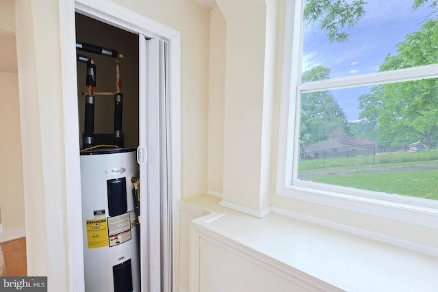 interior space with electric water heater