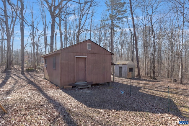 view of outbuilding with an outdoor structure