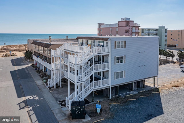 view of property with a water view