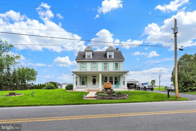 1640 Woodstock Rd, Fayetteville, PA 17222 - view of front of property featuring covered porch and a front yard