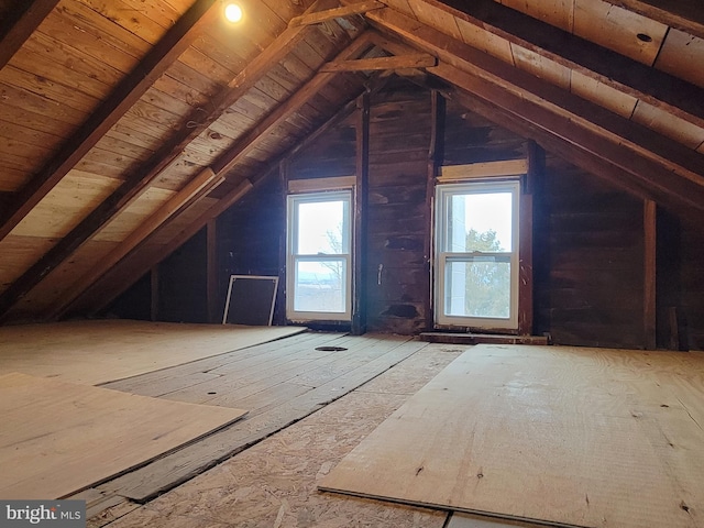 attic featuring a healthy amount of sunlight