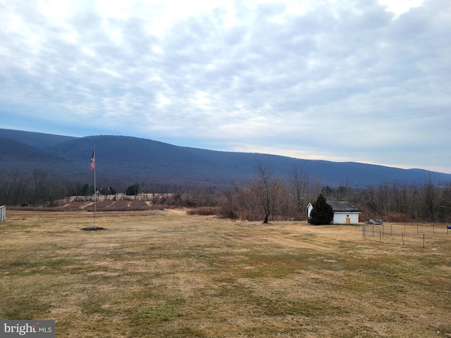 property view of mountains with a rural view