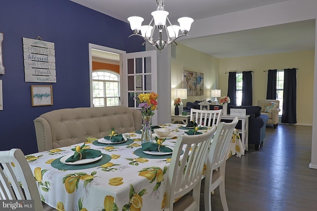 1 Longfellow Ln, Hainesport, NJ 08036 - dining area with a chandelier and wood finished floors