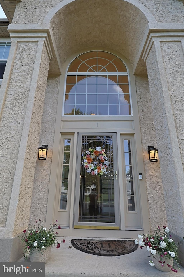 1 Longfellow Ln, Hainesport, NJ 08036 - entrance to property featuring stucco siding