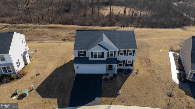 drone / aerial view featuring a rural view