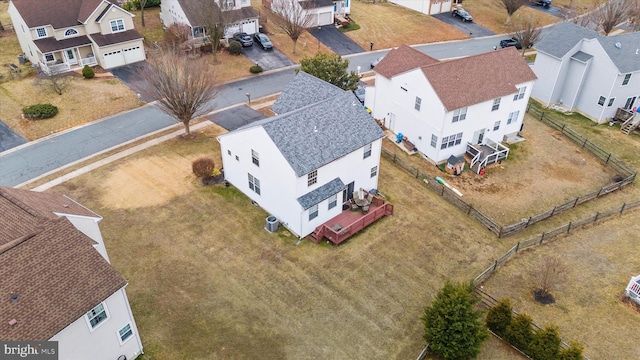 drone / aerial view with a residential view