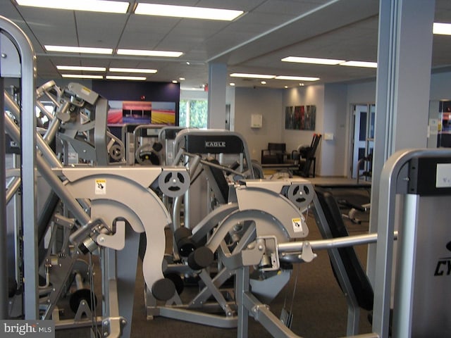 901 N Penn St Unit P405, Philadelphia, PA 19123 - gym featuring a drop ceiling