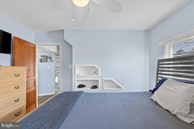 bedroom featuring a ceiling fan