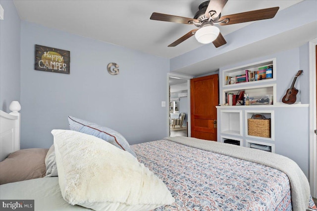 bedroom with ceiling fan