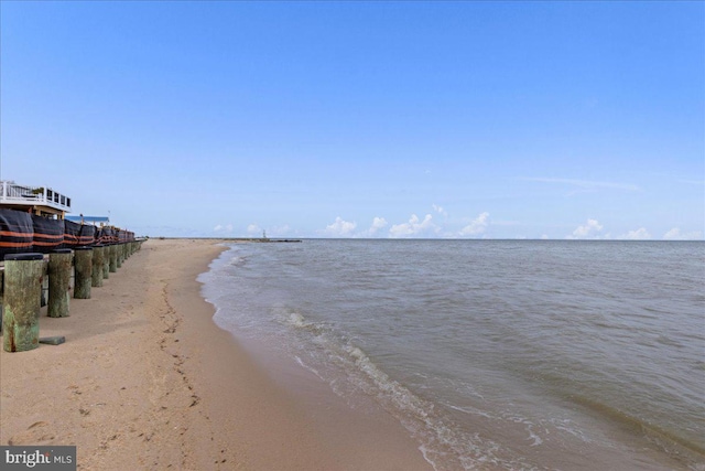 water view with a view of the beach