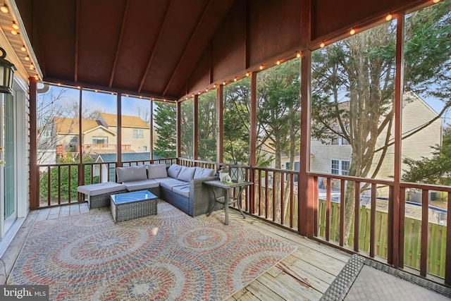 view of sunroom