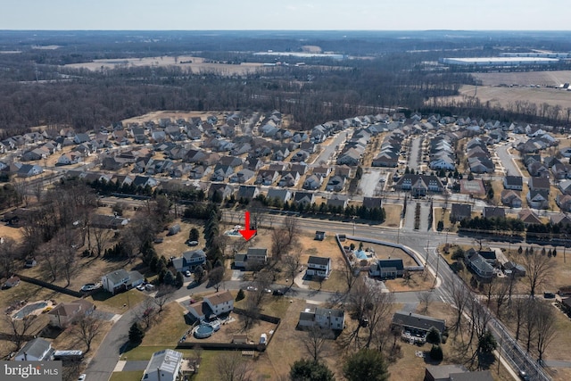 drone / aerial view featuring a residential view