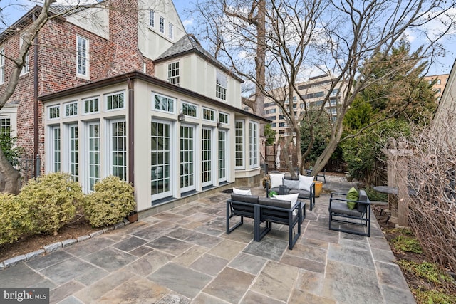 view of patio with an outdoor living space