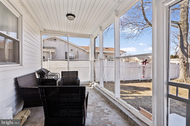 view of sunroom