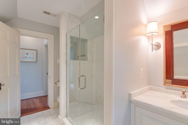 1911 Belle Haven Rd, Alexandria, VA 22307 - full bathroom with a shower stall, toilet, and vanity