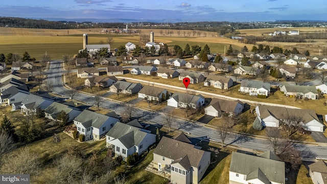 aerial view featuring a residential view