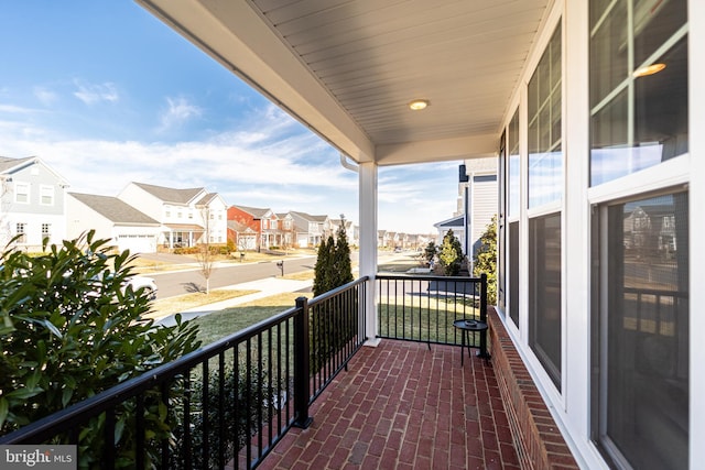 balcony with a residential view