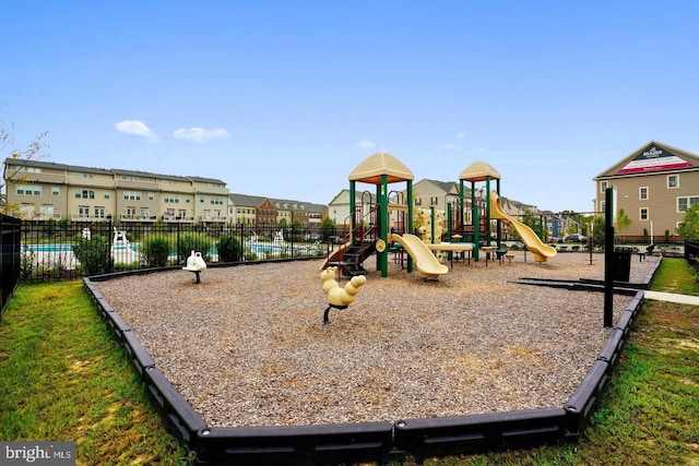 community playground featuring fence