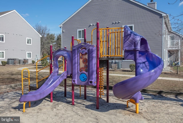 communal playground featuring central AC unit