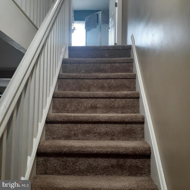 view of stairway