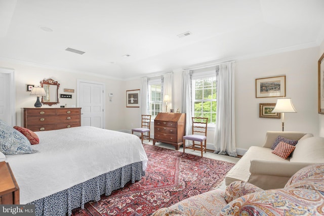 809 Cornell St, Fredericksburg, VA 22401 - carpeted bedroom with crown molding, baseboards, and visible vents