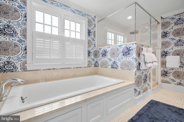 809 Cornell St, Fredericksburg, VA 22401 - bathroom featuring a bath and a stall shower