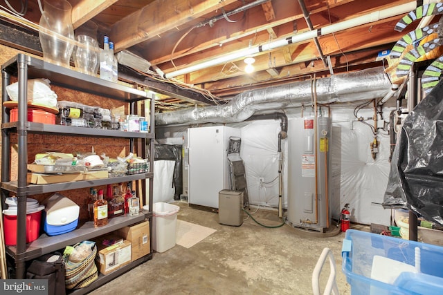 809 Cornell St, Fredericksburg, VA 22401 - unfinished below grade area featuring electric water heater