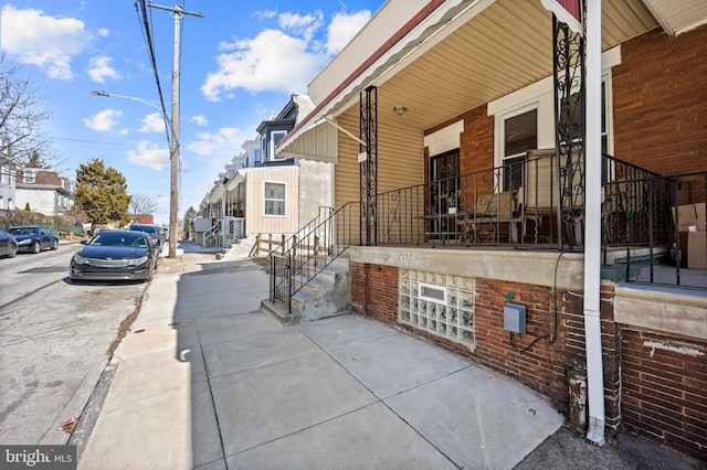 exterior space with a residential view