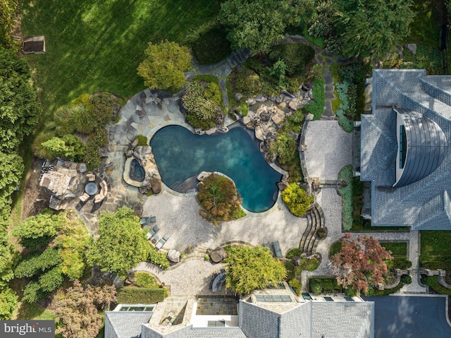 birds eye view of property