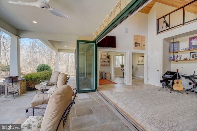 view of patio / terrace with ceiling fan