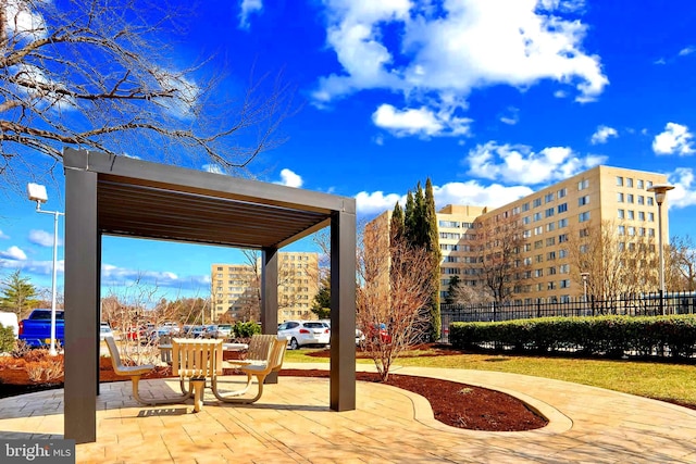 view of patio with fence